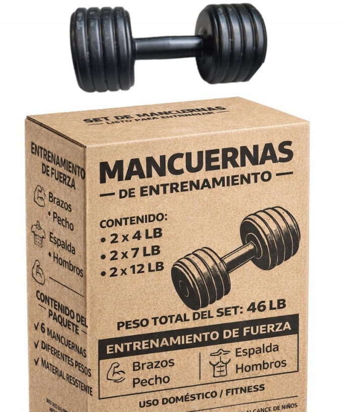 Mancuernas Plástico 4lb a 12lb al mayoreo — Yesh Market